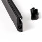 Preview: Rollbanner Deluxe Klemmschiene Black Kappe Preview: Rollbanner Deluxe Klemmschiene Black Kappe